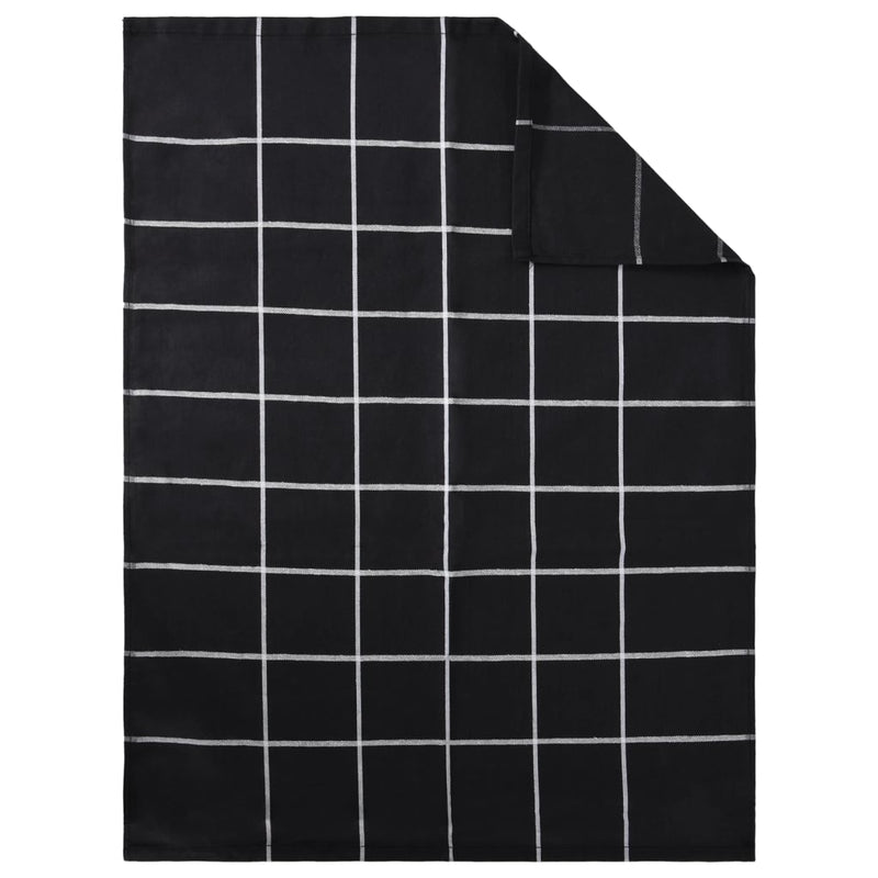 vidaXL Set Strofinacci 12 pz in Cotone Nero - Image 8 of 11