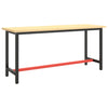 Telaio Robusto per Banco Utilitario/Lavoro - Metallo Nero e Rosso Opaco (140x50x79 cm) - immagine 4 | SolPatio - Image 4 of 24