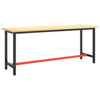 Telaio Robusto per Banco Utilitario/Lavoro - Metallo Nero e Rosso Opaco (140x50x79 cm) - immagine 3 | SolPatio - Image 3 of 24