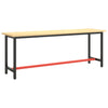 Telaio Robusto per Banco Utilitario/Lavoro - Metallo Nero e Rosso Opaco (140x50x79 cm) - immagine 2 | SolPatio - Image 2 of 24