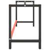 vidaXL Estructura para Banco de Trabajo Negro y Rojo Mate 180x57x79 cm Metal - Image 3 of 7
