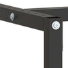 vidaXL Estructura para Banco de Trabajo Negro y Rojo Mate 180x57x79 cm Metal - Image 5 of 7