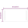 vidaXL Specchio da Bagno con Luci LED 60x30 cm - Image 8 of 9