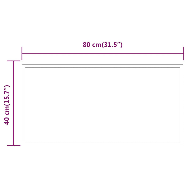 Specchio da Bagno con Luci LED 80x40 cm - immagine 4 | SolPatio - Image 4 of 5
