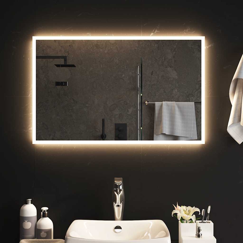Specchio da Bagno con Luci LED 80x50 cm - immagine 1 | SolPatio - Image 1 of 5