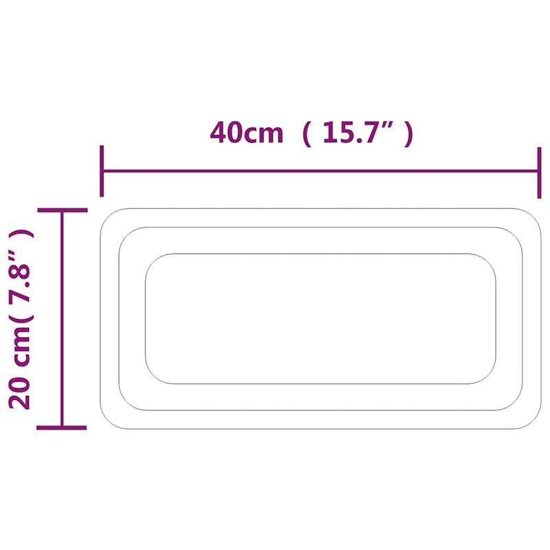 vidaXL Specchio da Bagno con Luci LED 40x20 cm - Image 4 of 5