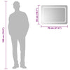 vidaXL Specchio da Bagno con Luci LED 70x50 cm - Image 5 of 5