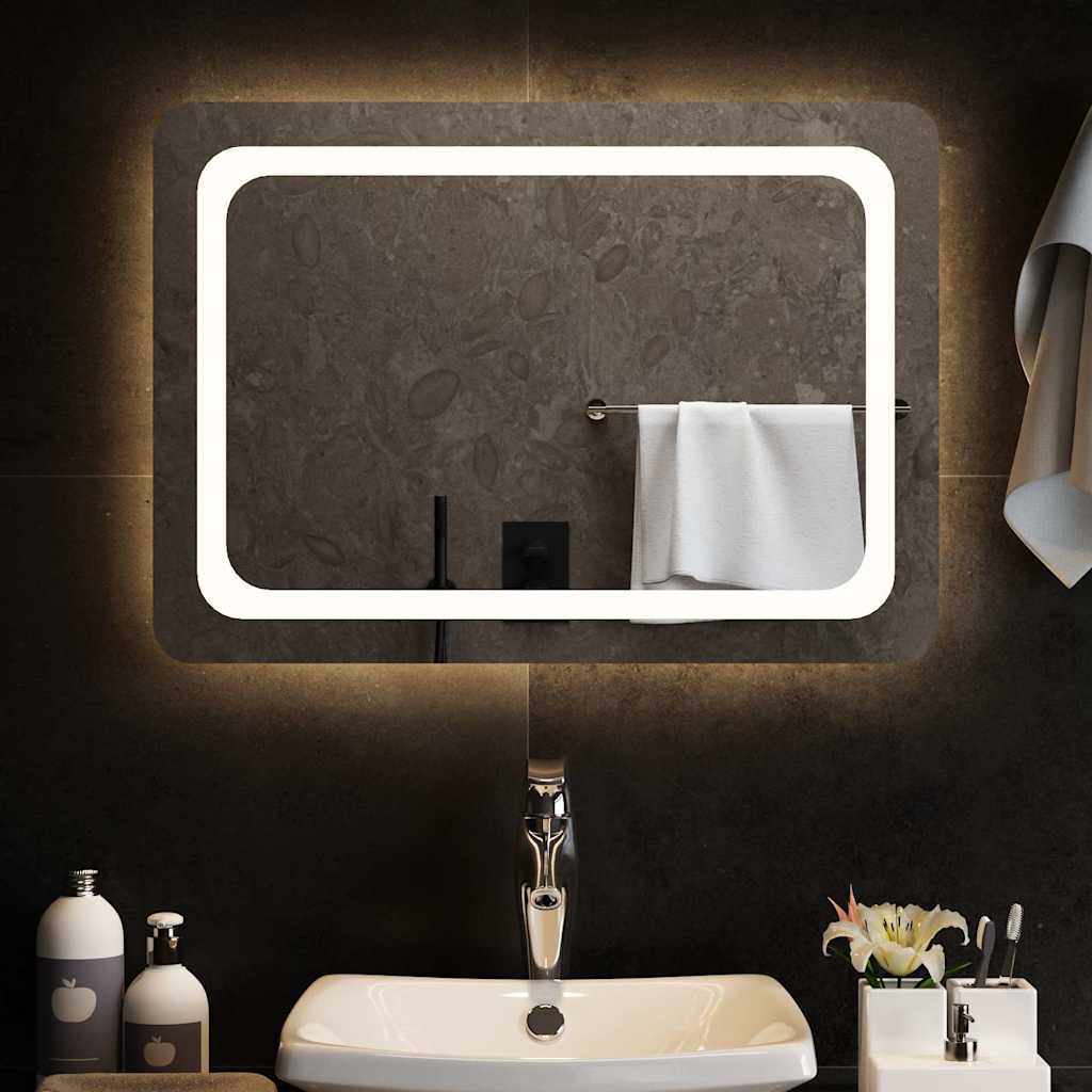 vidaXL Specchio da Bagno con Luci LED 70x50 cm - Image 1 of 5