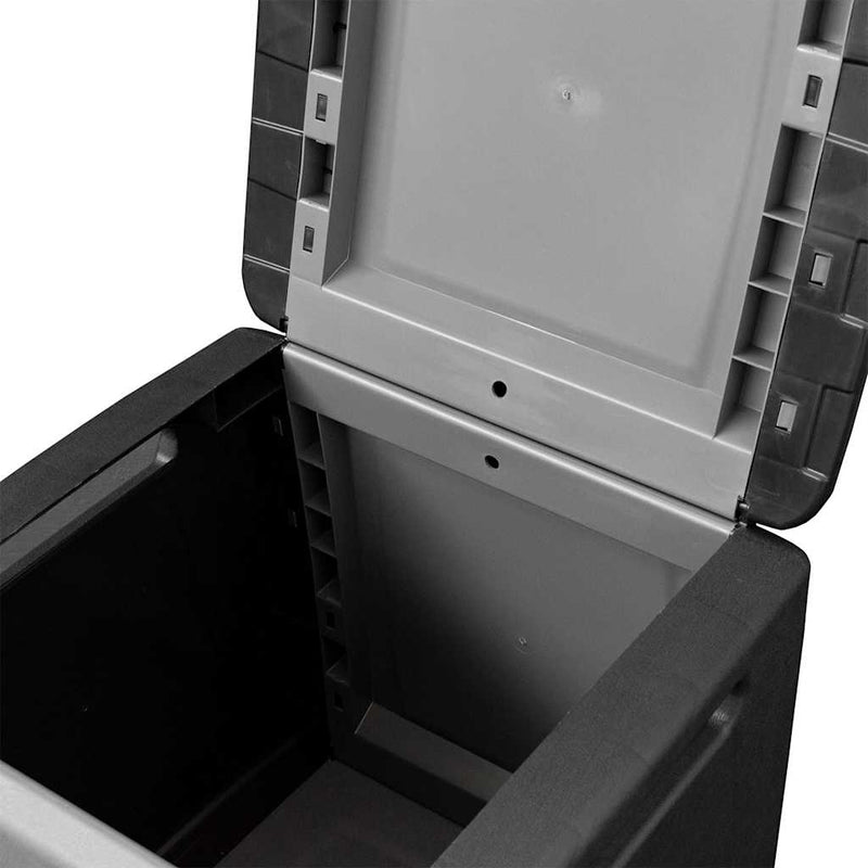 Contenitore da Giardino in PP 130 L 54×53×57 cm Grigio Scuro e Nero - Image 4 of 6