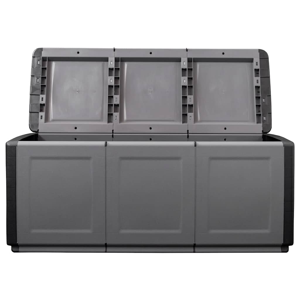 vidaXL Contenitore da Giardino 138x53x57 cm 330 L Grigio Scuro e Nero - Image 5 of 10