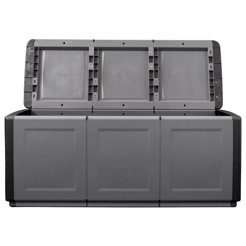vidaXL Contenitore da Giardino 138x53x57 cm 330 L Grigio Scuro e Nero - Image 5 of 10