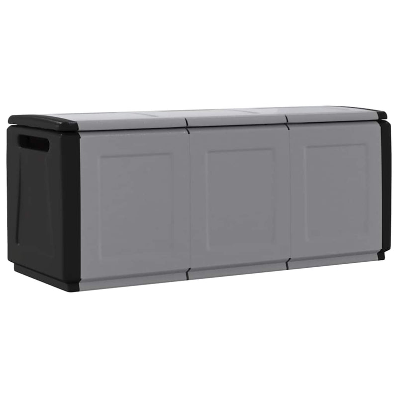 vidaXL Contenitore da Giardino 138x53x57 cm 330 L Grigio Scuro e Nero - Image 7 of 10