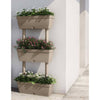 vidaXL Stackable Modular Garden Planters in TPR, 6 pcs, 49 x 16 x 100 cm, Taupe - Image 1 of 6