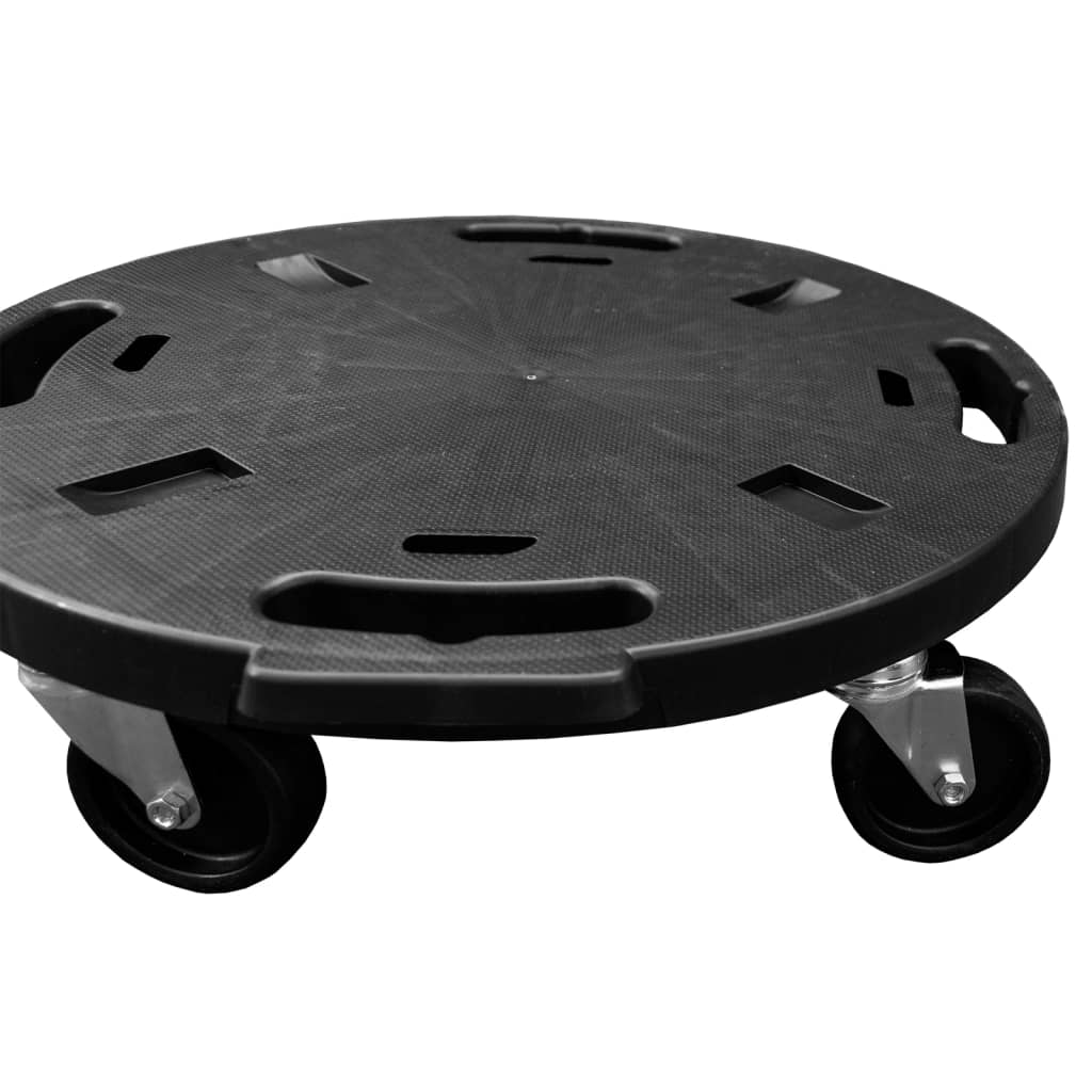 vidaXL Carrello per Piante con Ruote Diametro 40 cm Nero 275 kg - Image 4 of 6