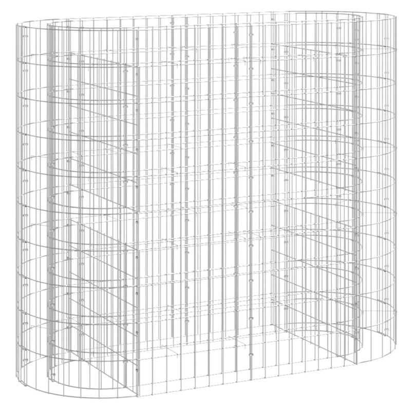vidaXL Gabbione con Letto Rialzato in Acciaio Zincato 120x50x100 cm - Image 2 of 7