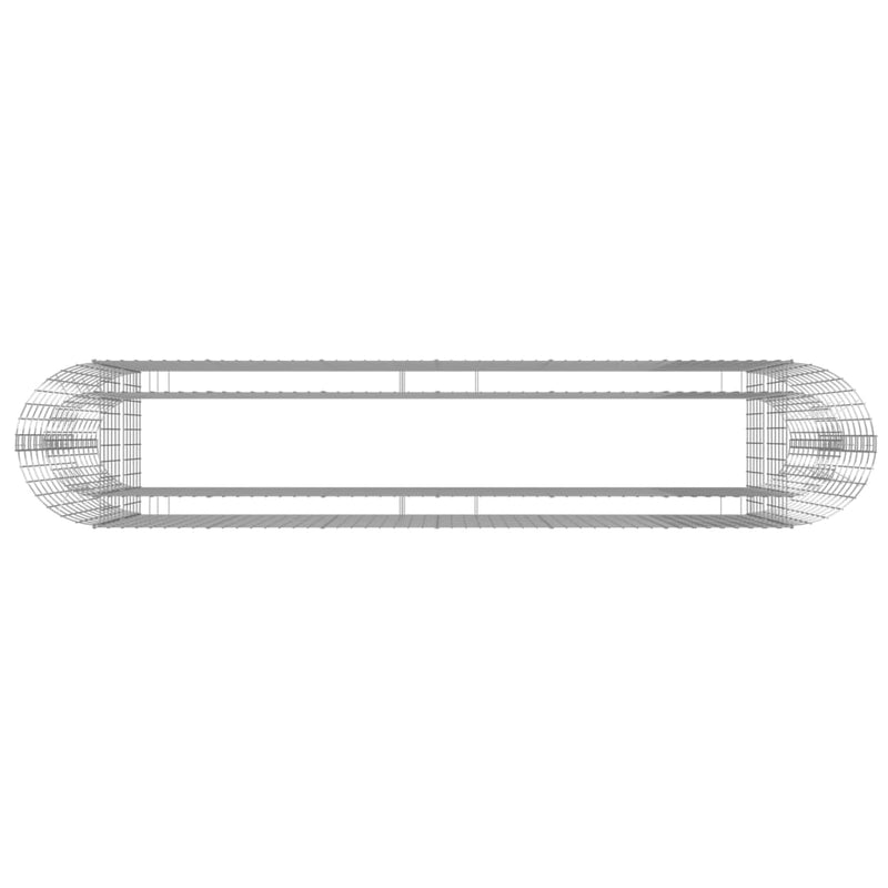 Gabbione Letto Rialzato in Acciaio Zincato 260×50×100 cm Argento - Image 4 of 7