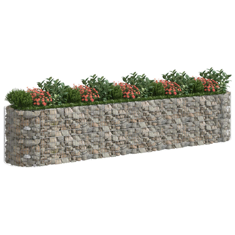 vidaXL Gabbione con Letto Rialzato in Ferro Zincato 500x100x100 cm - Image 3 of 7