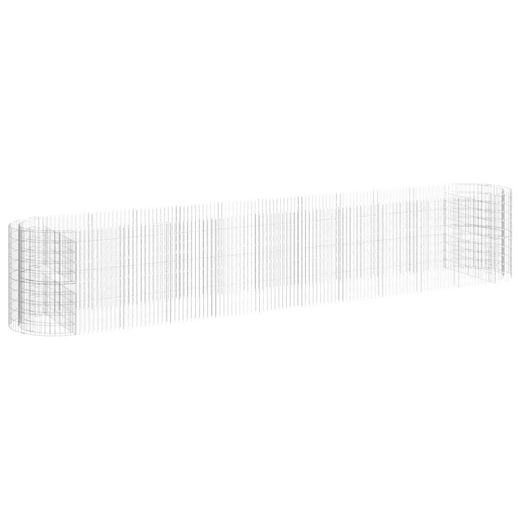 Gabbione con Letto Rialzato in Ferro Zincato 600×100×100 cm Argento - Image 2 of 7