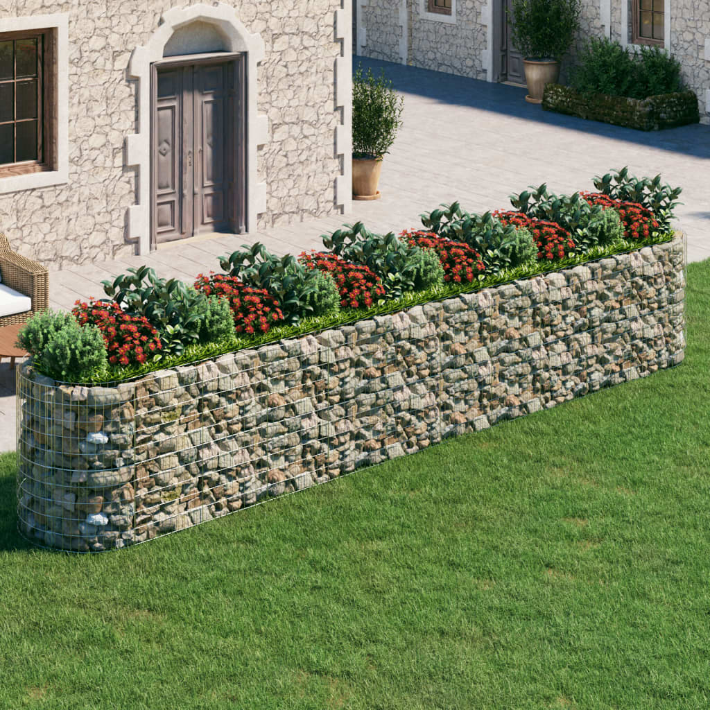 vidaXL Gabbione con Letto Rialzato in Ferro Zincato 600x100x100 cm - Image 1 of 7