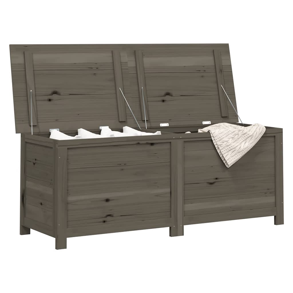 vidaXL Scatola per Cuscini in Legno Massello di Abete 150x50x56 cm Antracite - Image 3 of 8