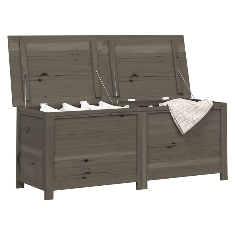 vidaXL Scatola per Cuscini in Legno Massello di Abete 150x50x56 cm Antracite - Image 3 of 8