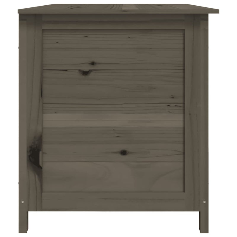 vidaXL Scatola per Cuscini in Legno Massello di Abete 150x50x56 cm Antracite - Image 4 of 8