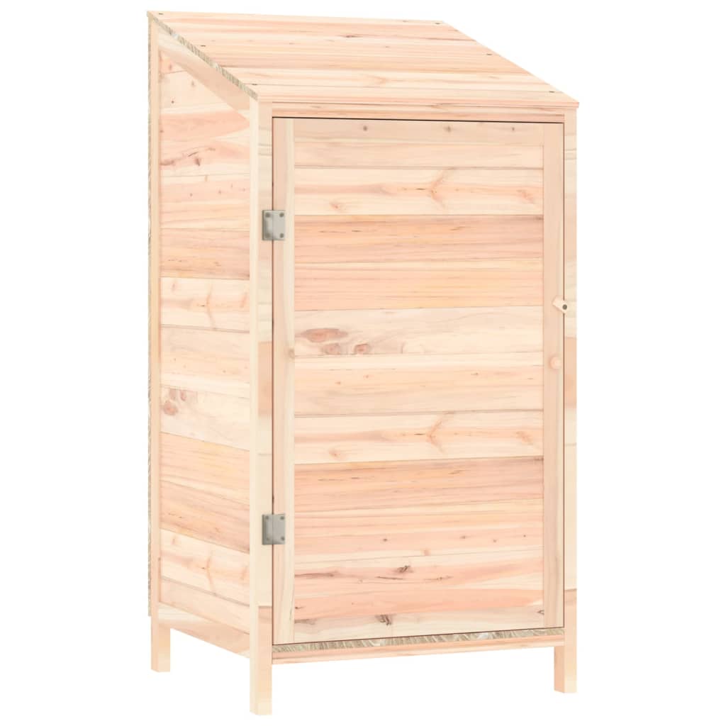 vidaXL Solid Fir Wood Garden Shed 55x52x112 cm Brown - Image 5 of 29