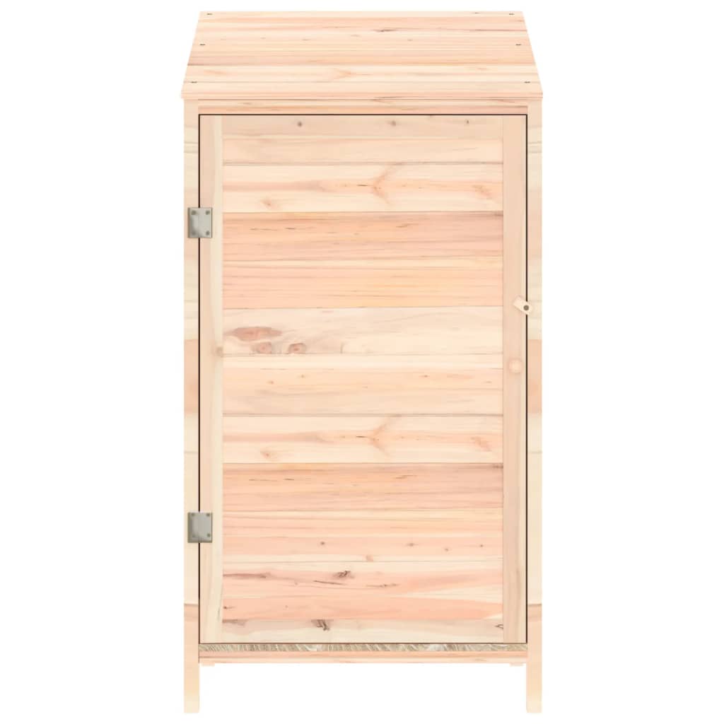 vidaXL Solid Fir Wood Garden Shed 55x52x112 cm Brown - Image 12 of 29