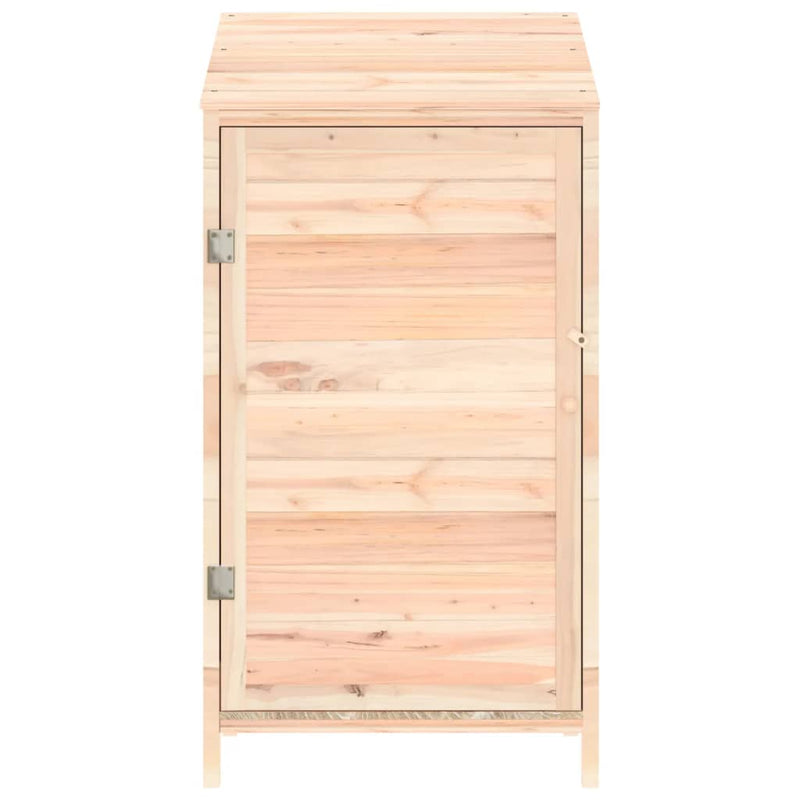vidaXL Solid Fir Wood Garden Shed 55x52x112 cm Brown - Image 12 of 29