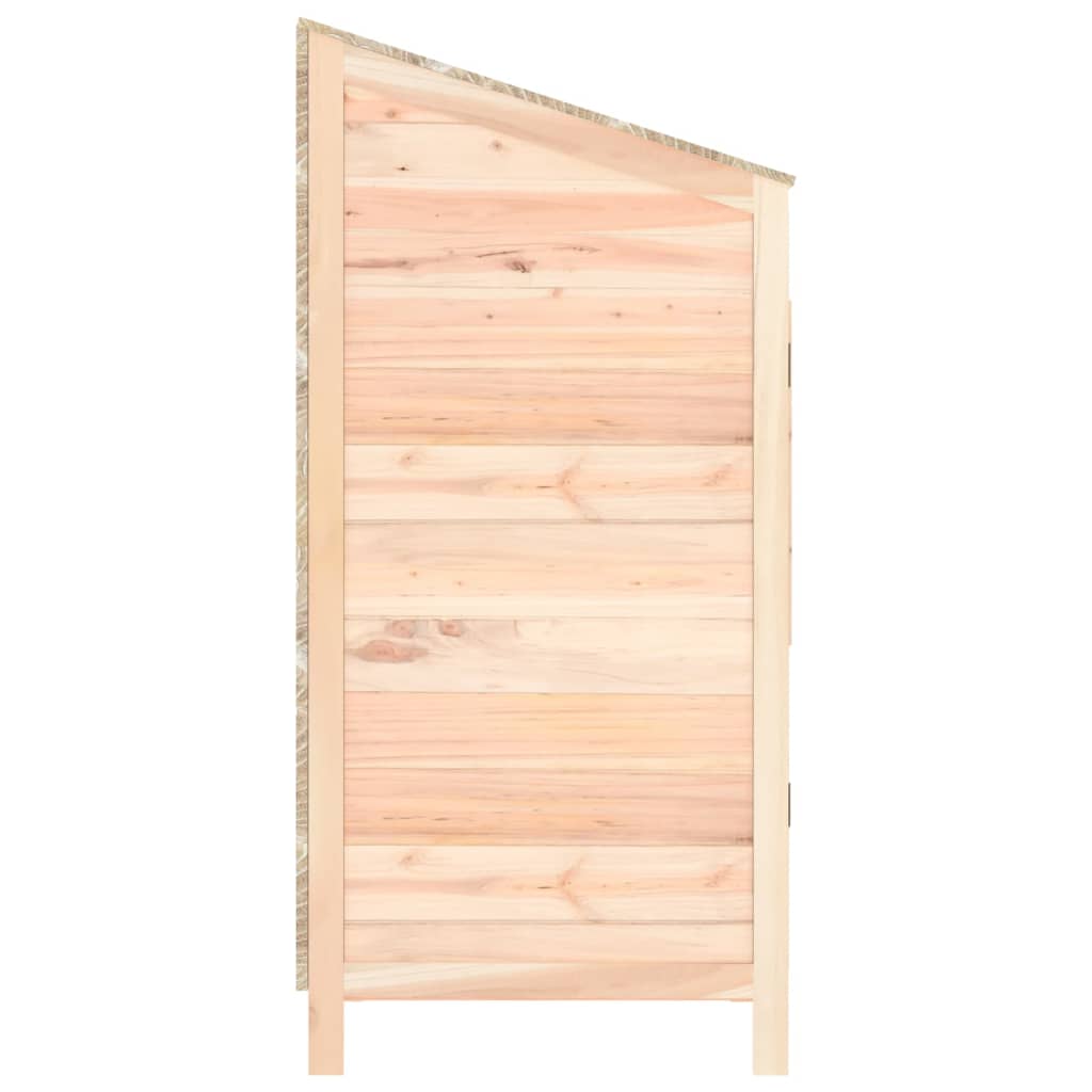 vidaXL Solid Fir Wood Garden Shed 55x52x112 cm Brown - Image 15 of 29