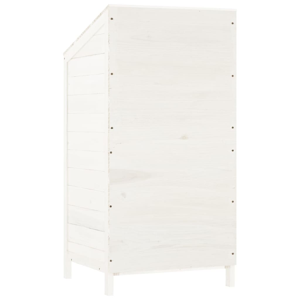 vidaXL Solid Fir Wood Garden Shed 55x52x112 cm Brown - Image 18 of 29