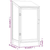 vidaXL Garden Shed, Solid Fir Wood, 55x52x174.5 cm, White - Image 16 of 23