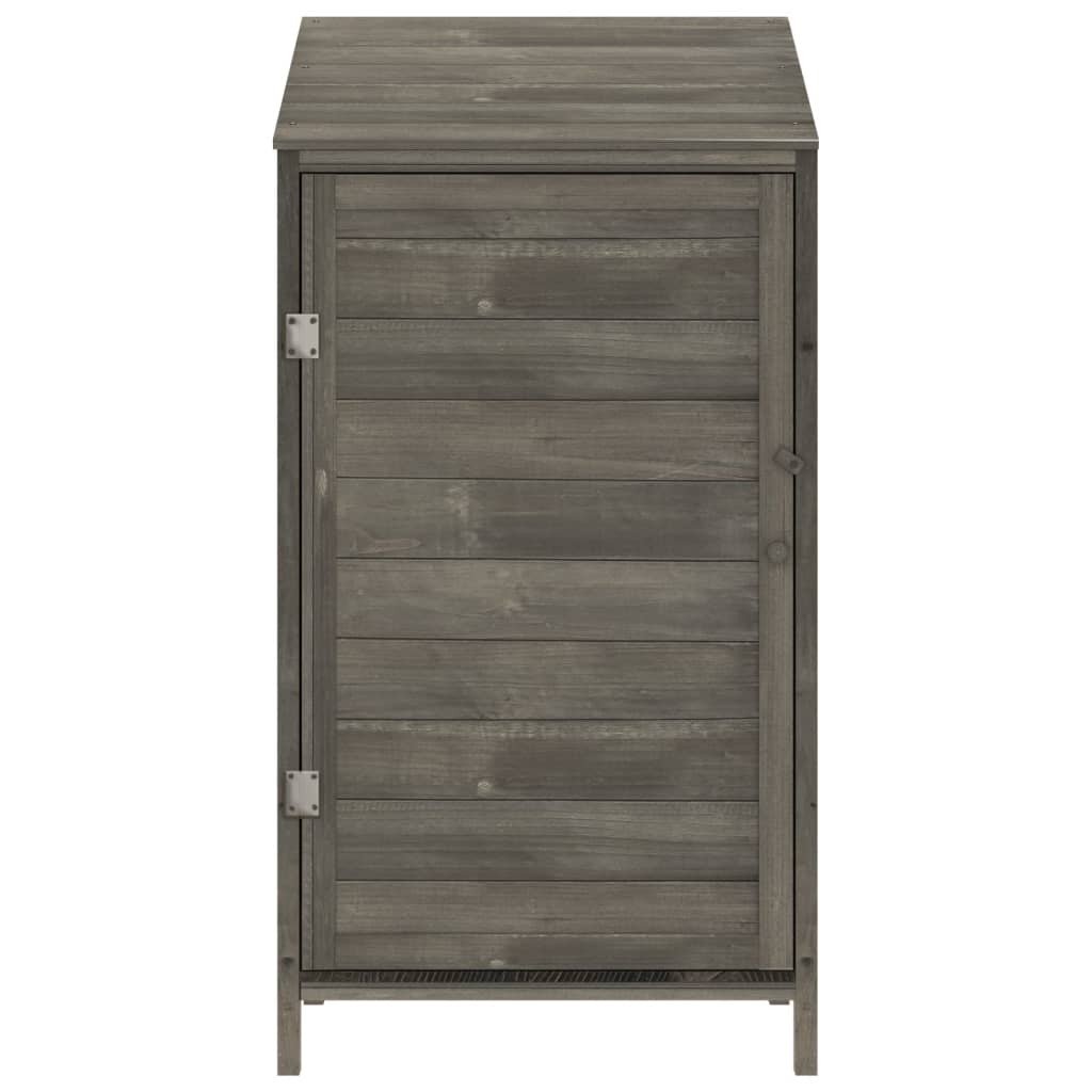 vidaXL Caseta de Jardín Madera Maciza de Abeto 55x52x112 cm Antracita - Image 5 of 15