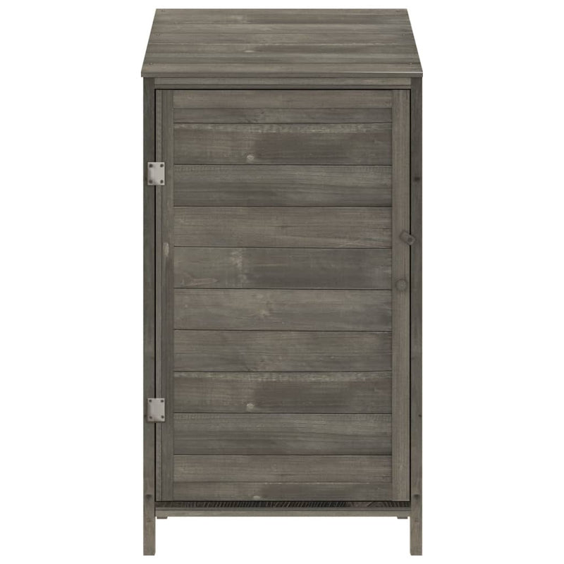 vidaXL Caseta de Jardín Madera Maciza de Abeto 55x52x112 cm Antracita - Image 5 of 15