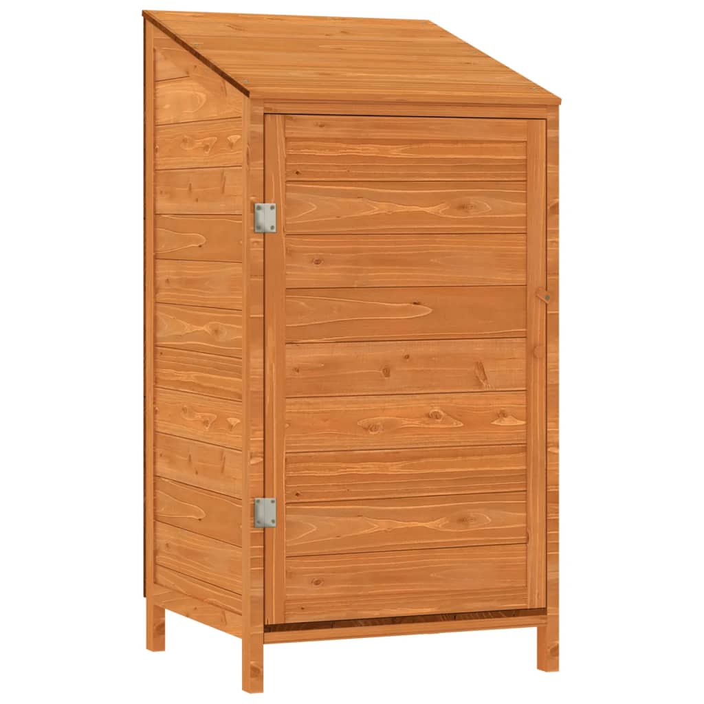 vidaXL Solid Fir Wood Garden Shed 55x52x112 cm Brown - Image 2 of 7