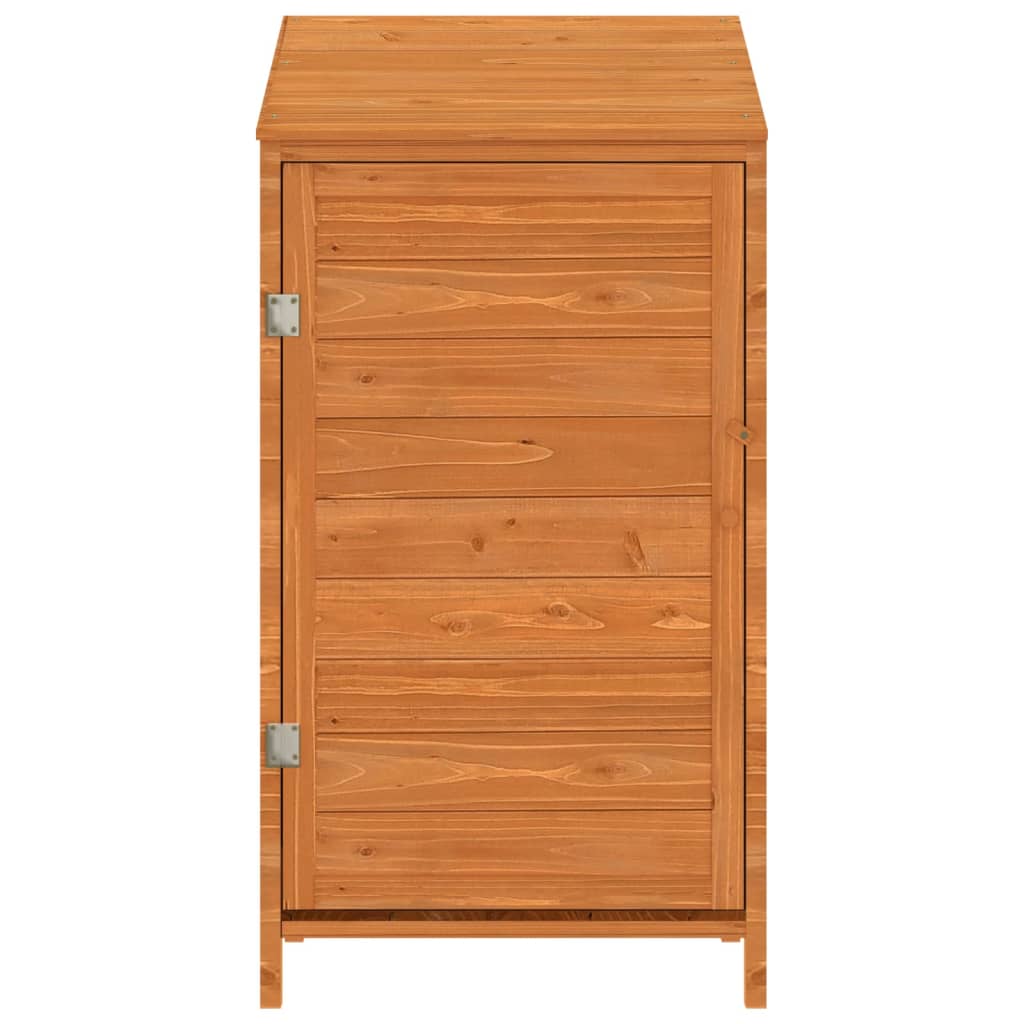 vidaXL Solid Fir Wood Garden Shed 55x52x112 cm Brown - Image 3 of 7