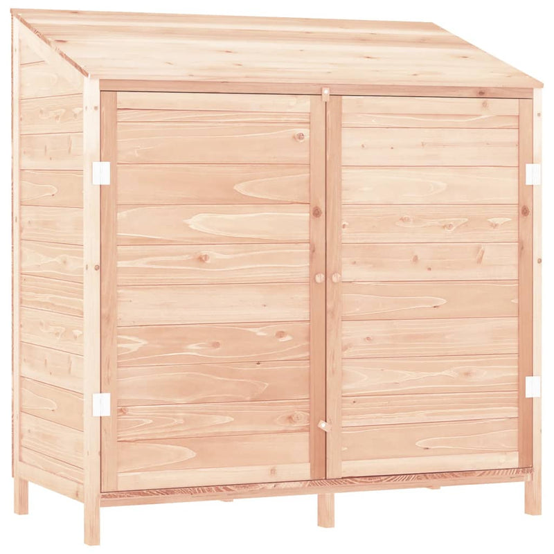 vidaXL Solid Fir Wood Garden Shed 55x52x112 cm Brown - Image 7 of 29