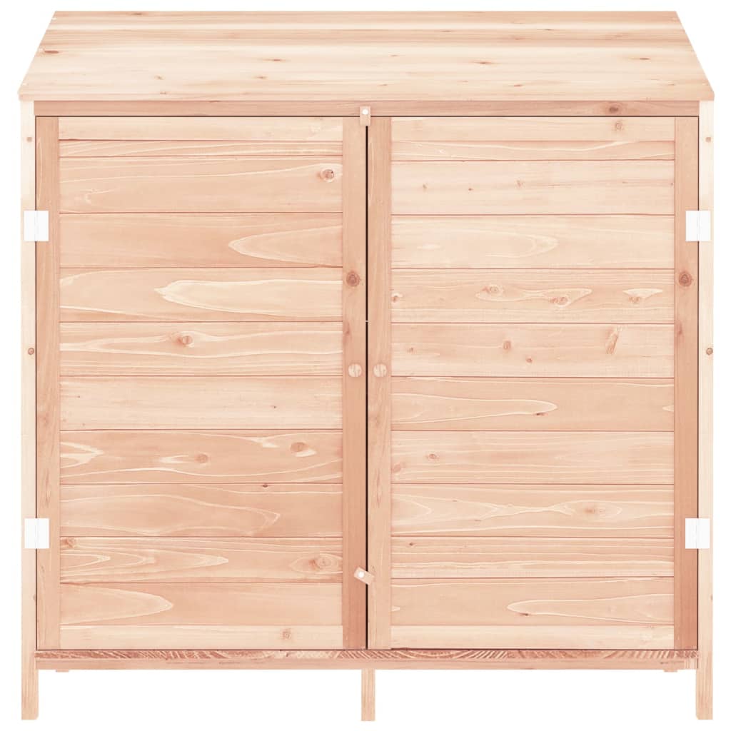 vidaXL Solid Fir Wood Garden Shed 102x52x174.5 cm Brown - Image 6 of 15