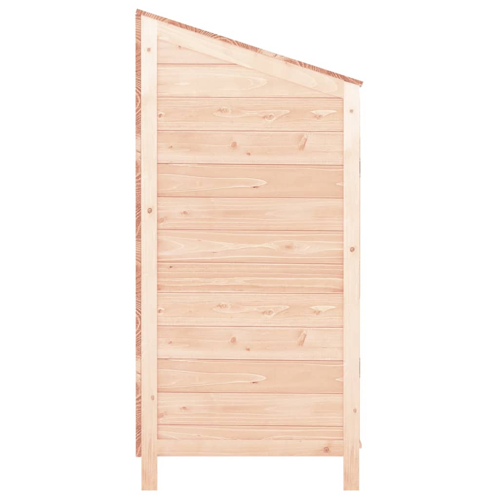 vidaXL Solid Fir Wood Garden Shed 55x52x112 cm Brown - Image 16 of 29