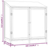 vidaXL Solid Fir Wood Garden Shed 55x52x112 cm Brown - Image 21 of 29