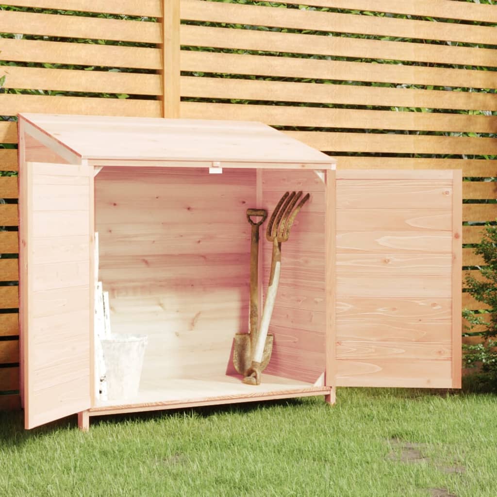 vidaXL Solid Fir Wood Garden Shed 55x52x112 cm Brown - Image 4 of 29