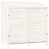 vidaXL Caseta de Jardín de Madera Maciza de Abeto 102x52x112 cm Blanca - Image 2 of 7
