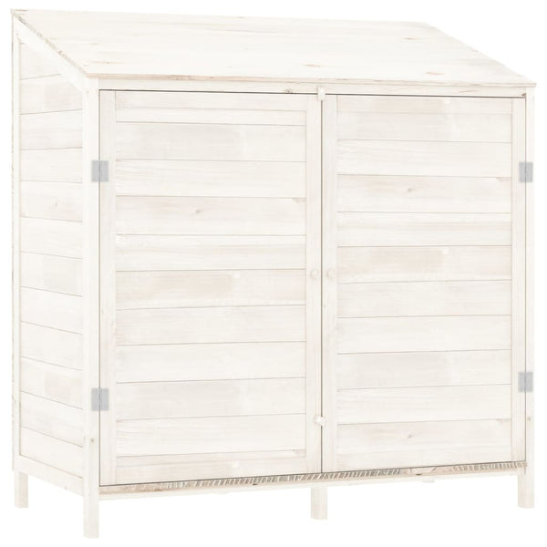 Capanno da Giardino in Legno Massello di Abete 102x52x112cm Bianco - immagine 2 | SolPatio