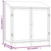 vidaXL Caseta de Jardín de Madera Maciza de Abeto 102x52x112 cm Blanca - Image 6 of 7