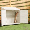 vidaXL Caseta de Jardín de Madera Maciza de Abeto 102x52x112 cm Blanca - Image 1 of 7