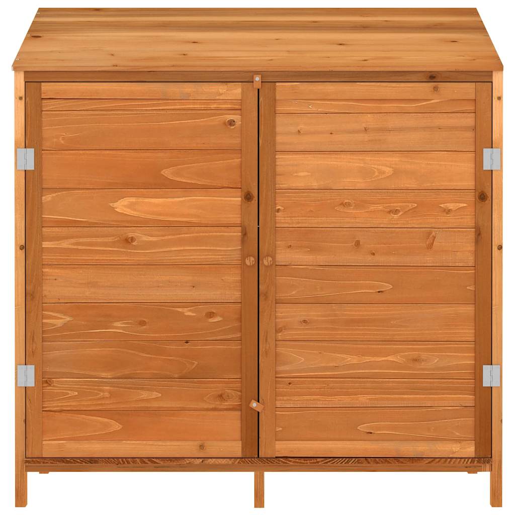 vidaXL Solid Fir Wood Garden Shed, 102x52x112 cm, Brown - Image 6 of 15