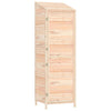 vidaXL Solid Fir Wood Garden Shed 55x52x112 cm Brown - Image 8 of 29