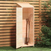 vidaXL Solid Fir Wood Garden Shed 55x52x112 cm Brown - Image 10 of 29