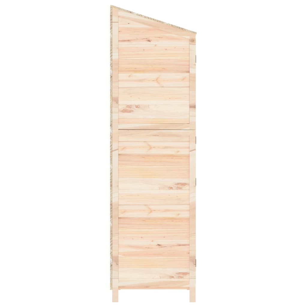 vidaXL Caseta de jardín de madera maciza de abeto 55x52x174,5 cm Marrón - Image 4 of 8