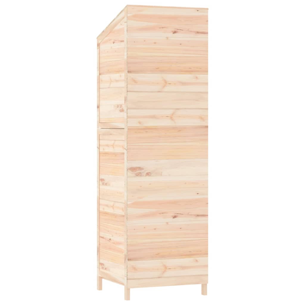vidaXL Caseta de jardín de madera maciza de abeto 55x52x174,5 cm Marrón - Image 5 of 8
